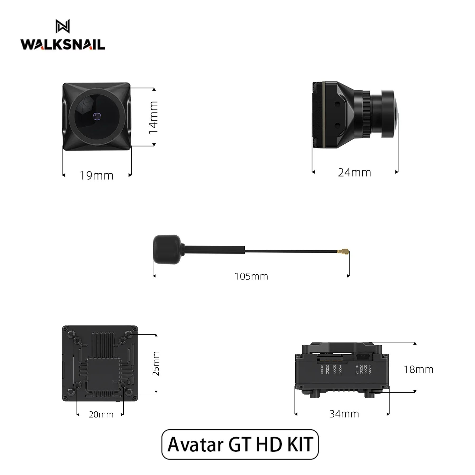 Walksnail Avatar GT HD KIT 2W  – обзор и цена Drone Racing Antenna